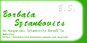 borbala sztankovits business card